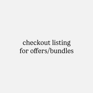 checkout listing for offers/bundles